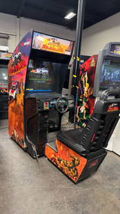 OFFROAD CHALLENGE SITDOWN DRIVER ARCADE GAME MIDWAY #1: CONDITION AS SHOWN IN PICTURES. Notes: