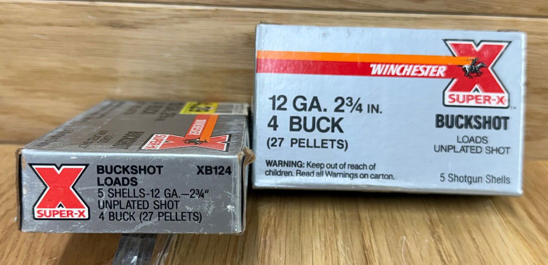Lot of 2 Winchester 12 GA 2 3/4â€? 4 BUCK (27 Pellets) 10rds Total (1 of 1)