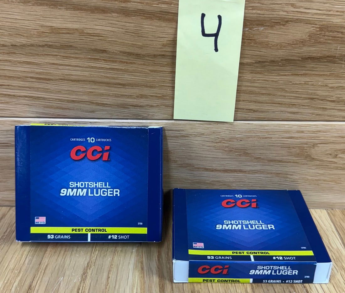 Lot of 2 CCI 9mm Shotshell 53Gr Pest Control #4 (1 of 1)