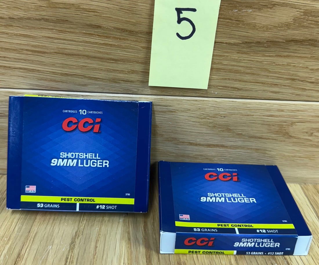 Lot of 2 CCI 9mm Shotshell 53Gr Pest Control #5 (1 of 1)