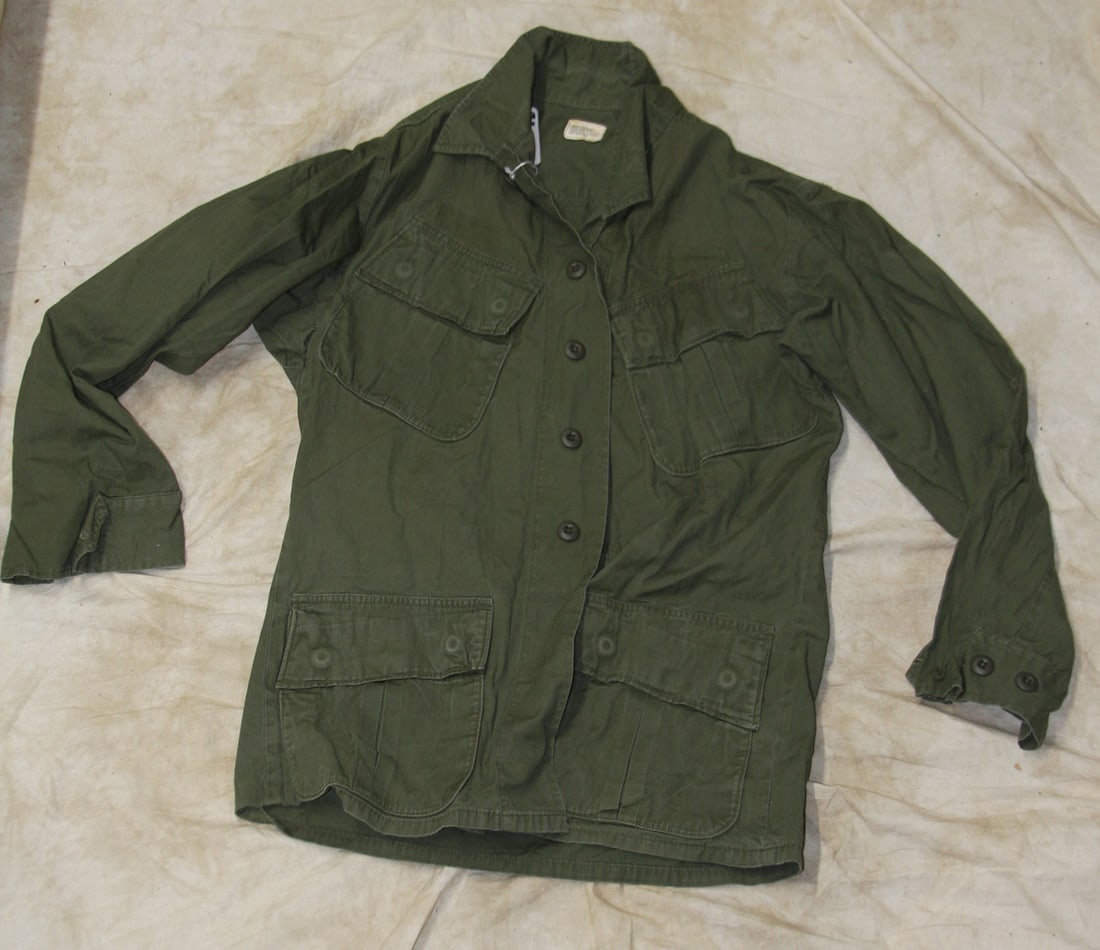 #1 Vietnam Era U.S. Army Green Military Shirt Small Regular - 1 (1 of 2)