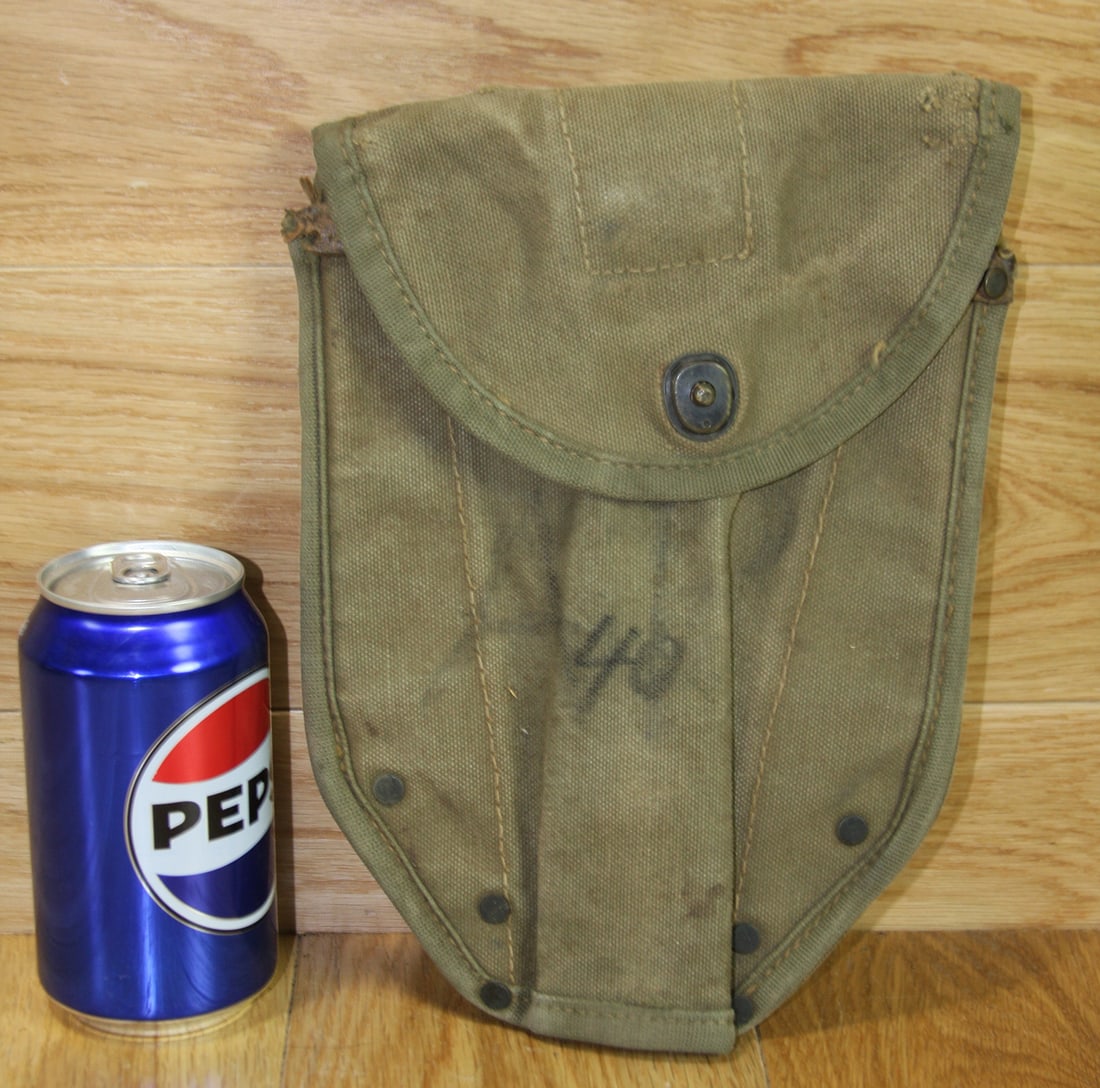 #2 WWII US Canvas Green Shovel Cover Military - 2 (1 of 2)