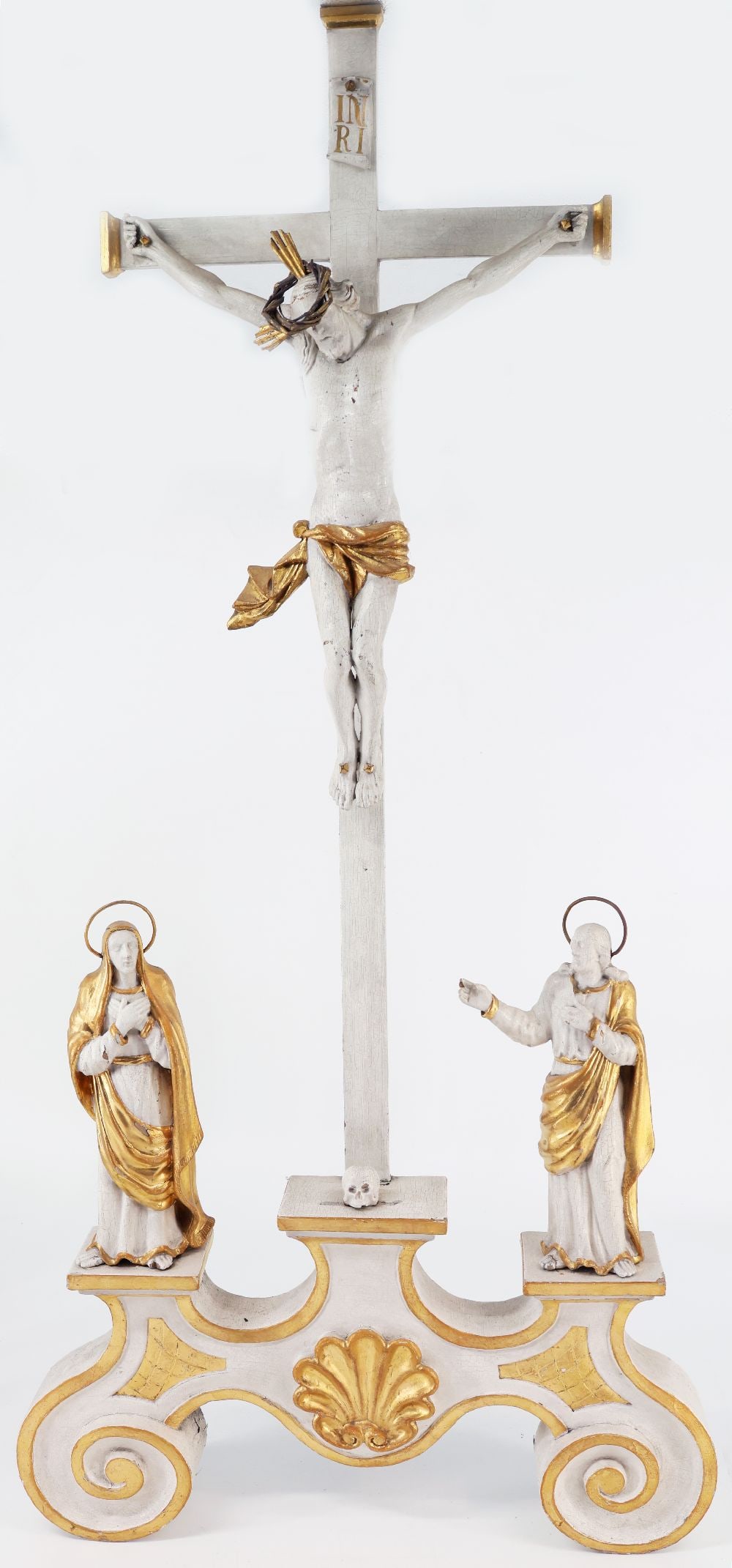 18th century, Baroque standing cross with crucifixion (1 of 9)