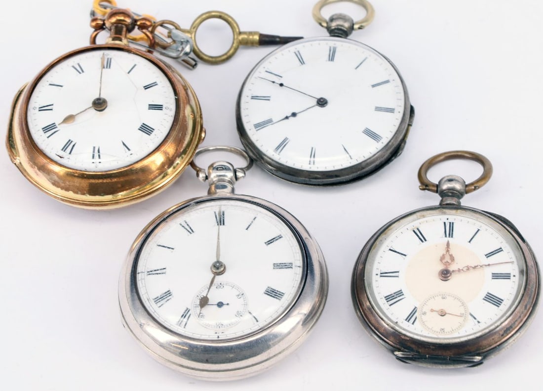 Set of 4 pocket watches (1 of 6)