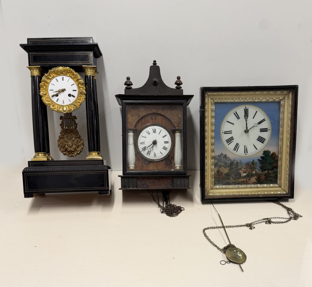 A collection of clocks, circa 1900 (1 of 9)