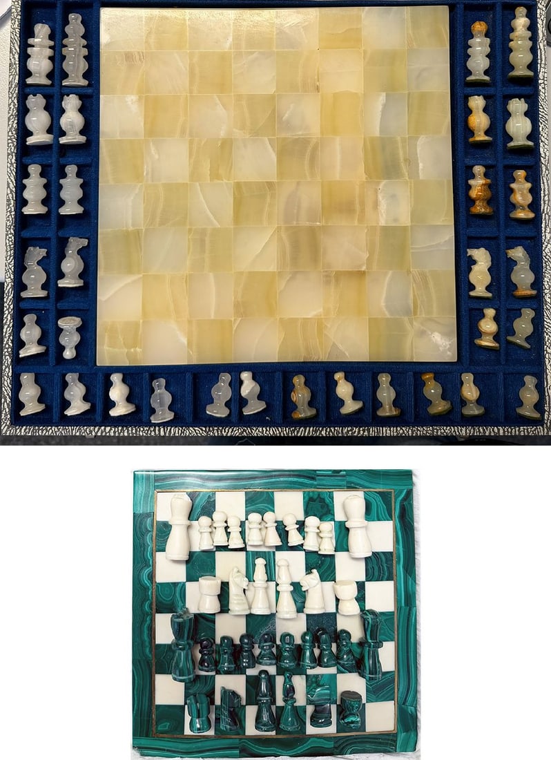 2 chess sets, both complete, slight signs of wear (1 of 11)
