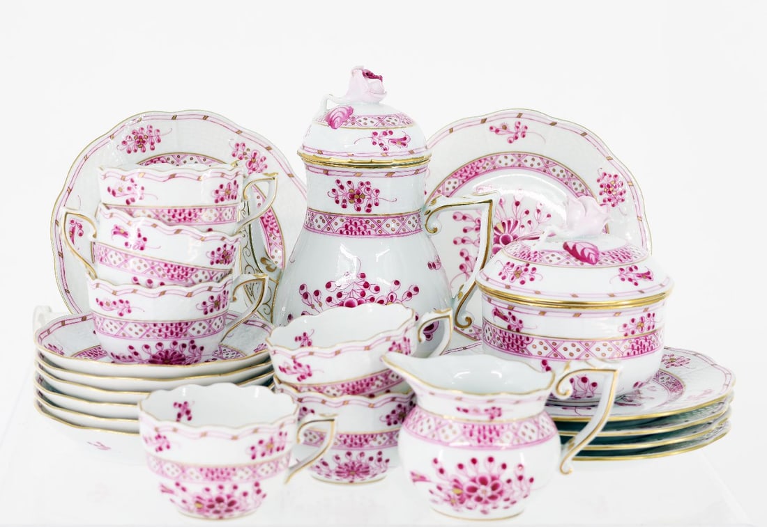 Herend, Indian Purple, mocha service, 21 pieces (1 of 3)