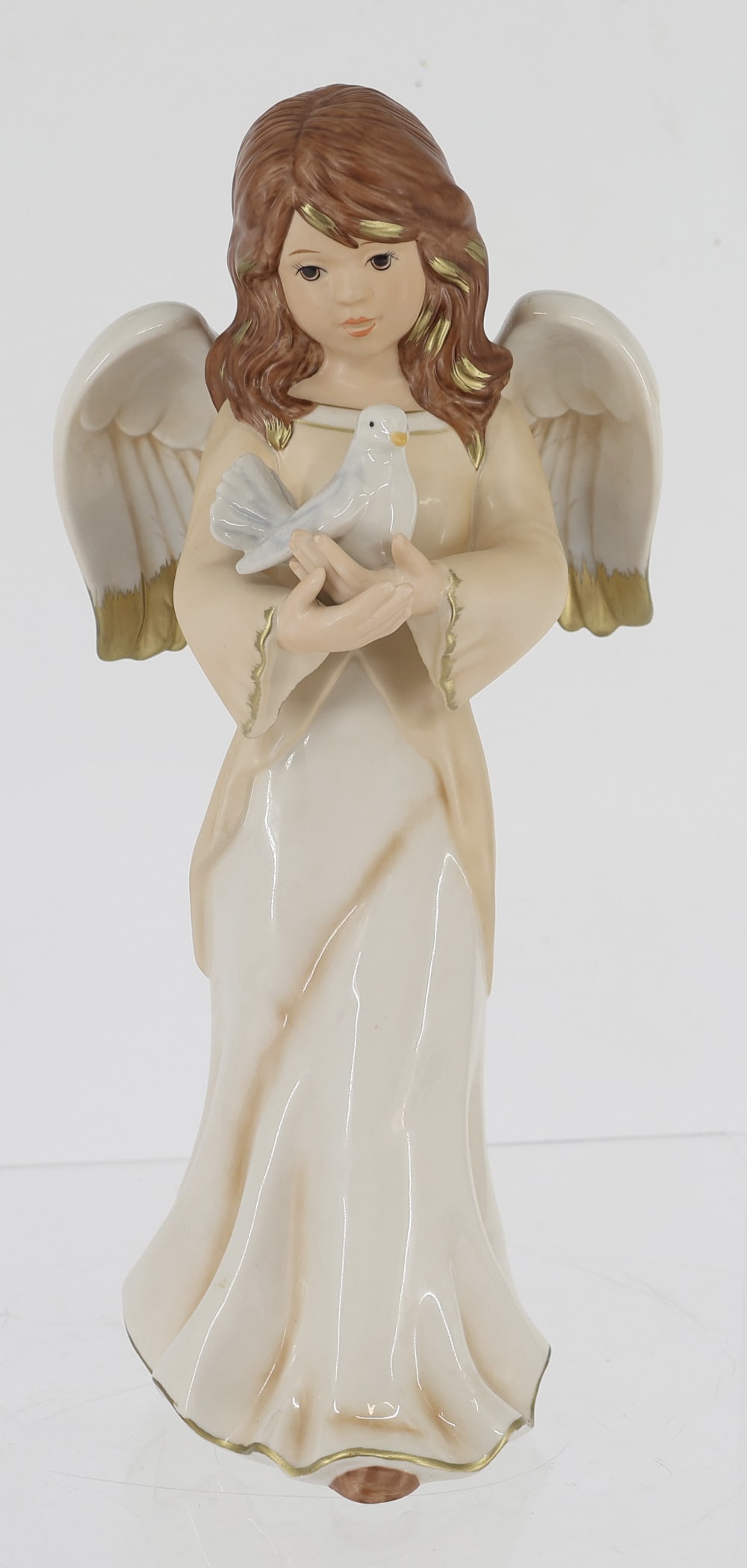 Large Goebel angel: Large Goebel angel, no. 41-215, very good condition, h 35 cmGroßer Goebel-Engel, Nr. 41-215, Engel mit Taube, sehr guter Zustand, H 35 cm