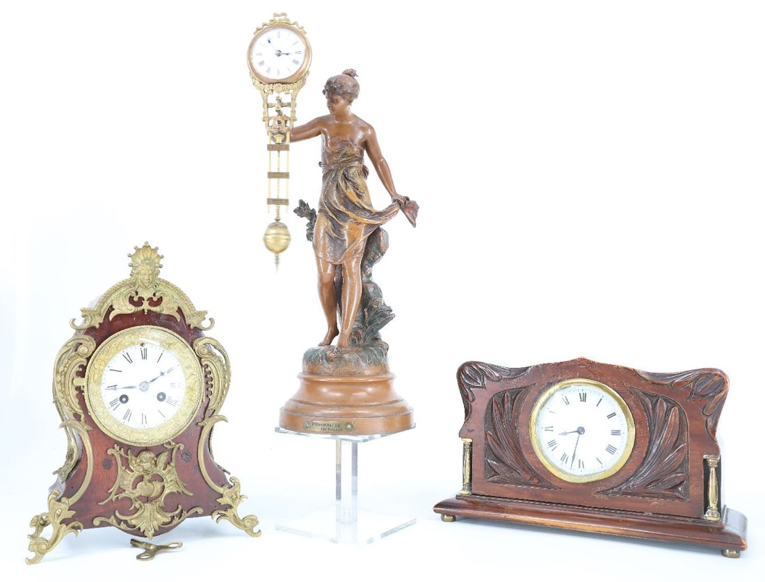 3 table clocks, clocks running (1 of 11)