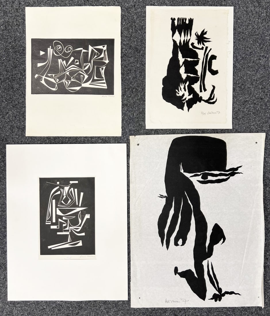 Dieter Stein, four linocuts (1 of 5)
