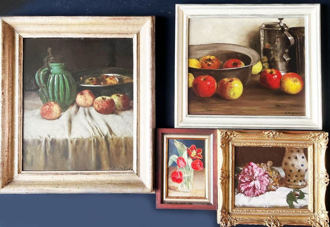 Ludwig PLATZÖDER (1898-1976), 4 still lifes, signed (1 of 10)