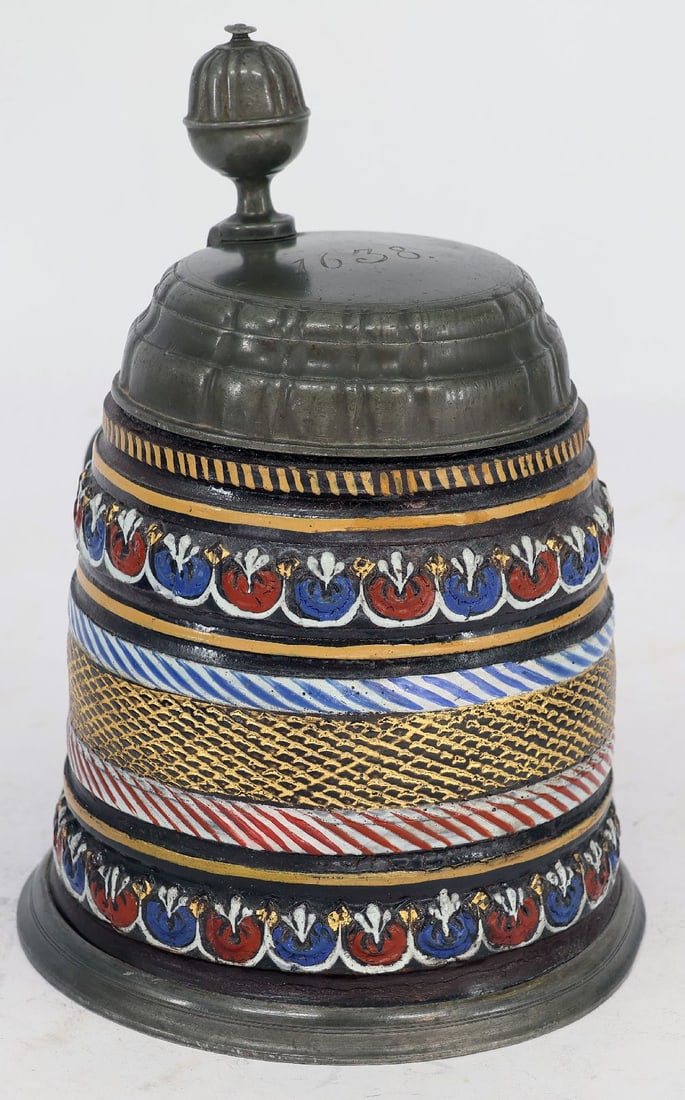 Baroque Saxon tankard, Dippoldiswalde, Annaberg (1 of 8)