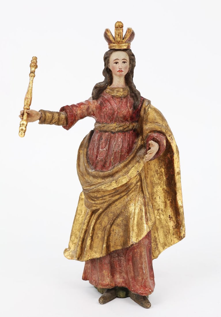 German, 18th/19th c., Mary with scepter and crown (1 of 6)