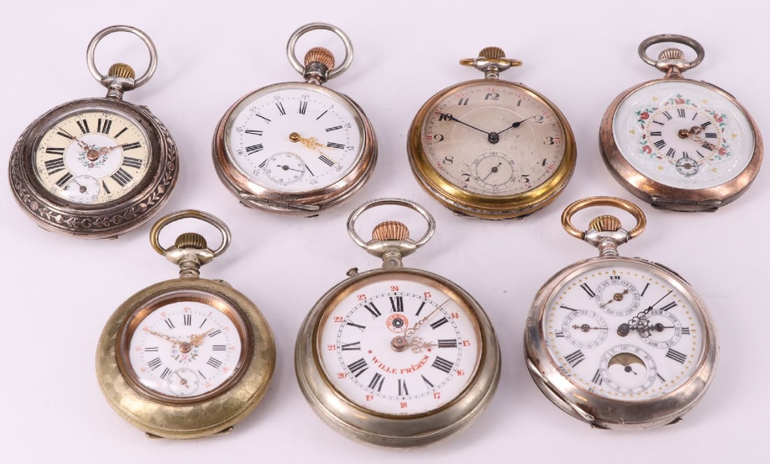 Set of 7 pocket watches, circa 1880/1890 (1 of 20)