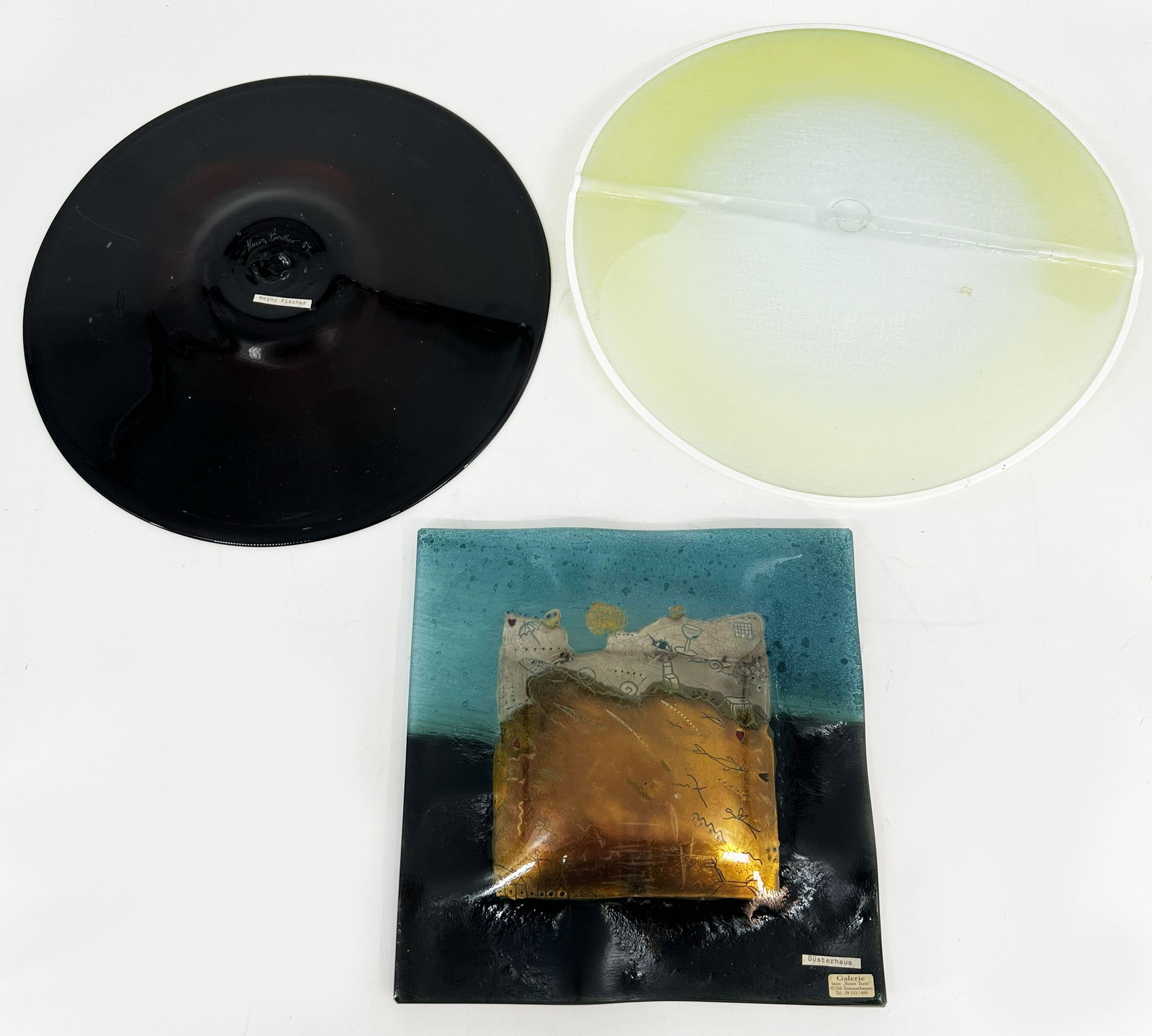 Three large glass plates - 3