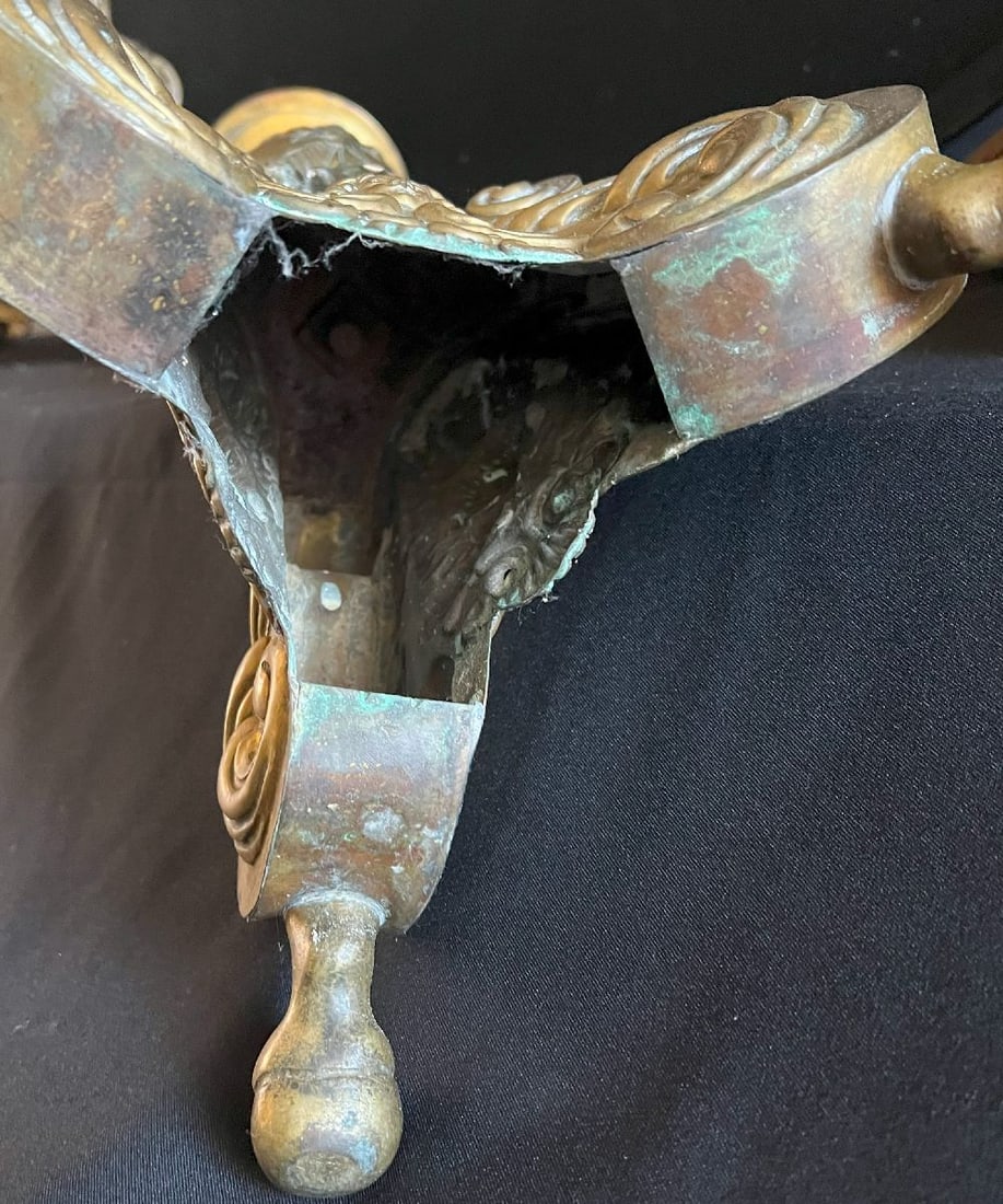 Pair of church candlesticks or altar candlesticks, - 5