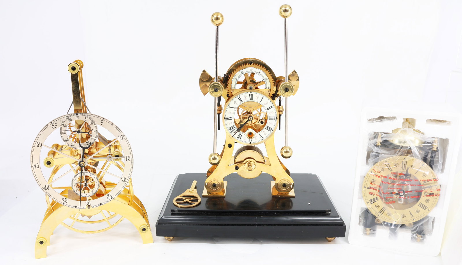 Set of three skeleton clocks, functions not tested: - 9