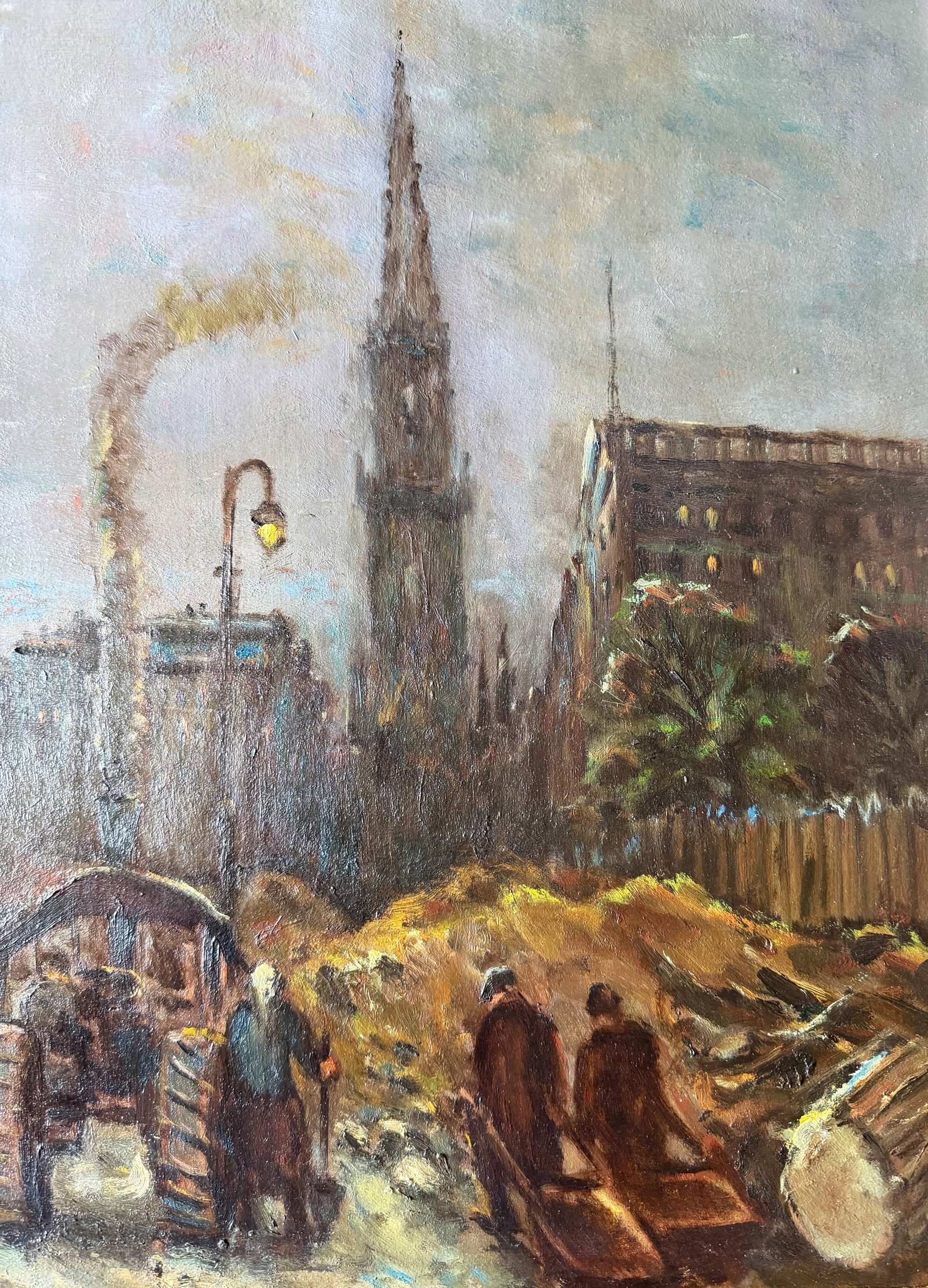 Bruno Lück (1887–?), Nighttime City Scene, - 6