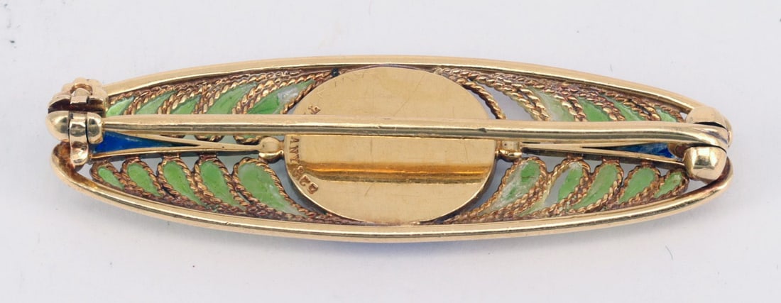 Tiffany, probably early 20th c., Art Nouveau brooch - 2