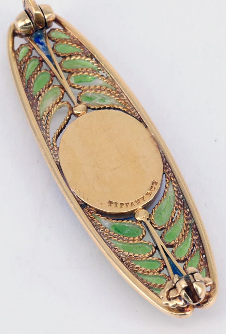Tiffany, probably early 20th c., Art Nouveau brooch - 3