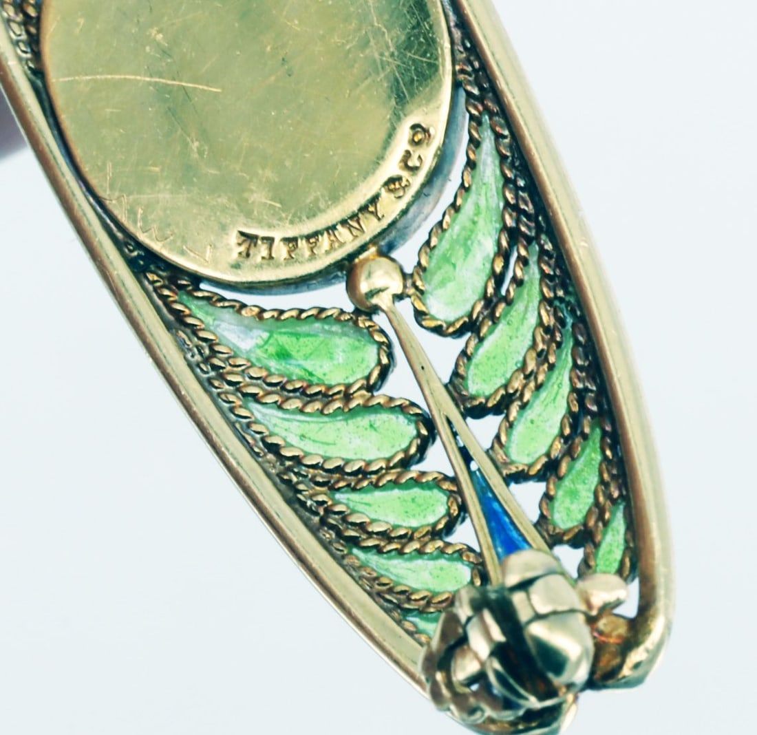 Tiffany, probably early 20th c., Art Nouveau brooch - 4