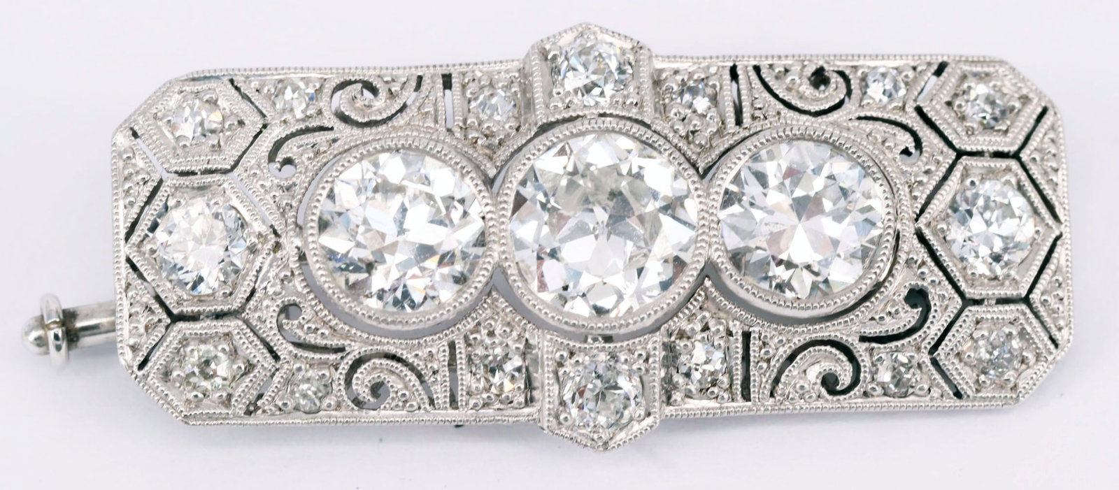 Pendant / brooch, 750 white gold (tested), 5.88 g - 4