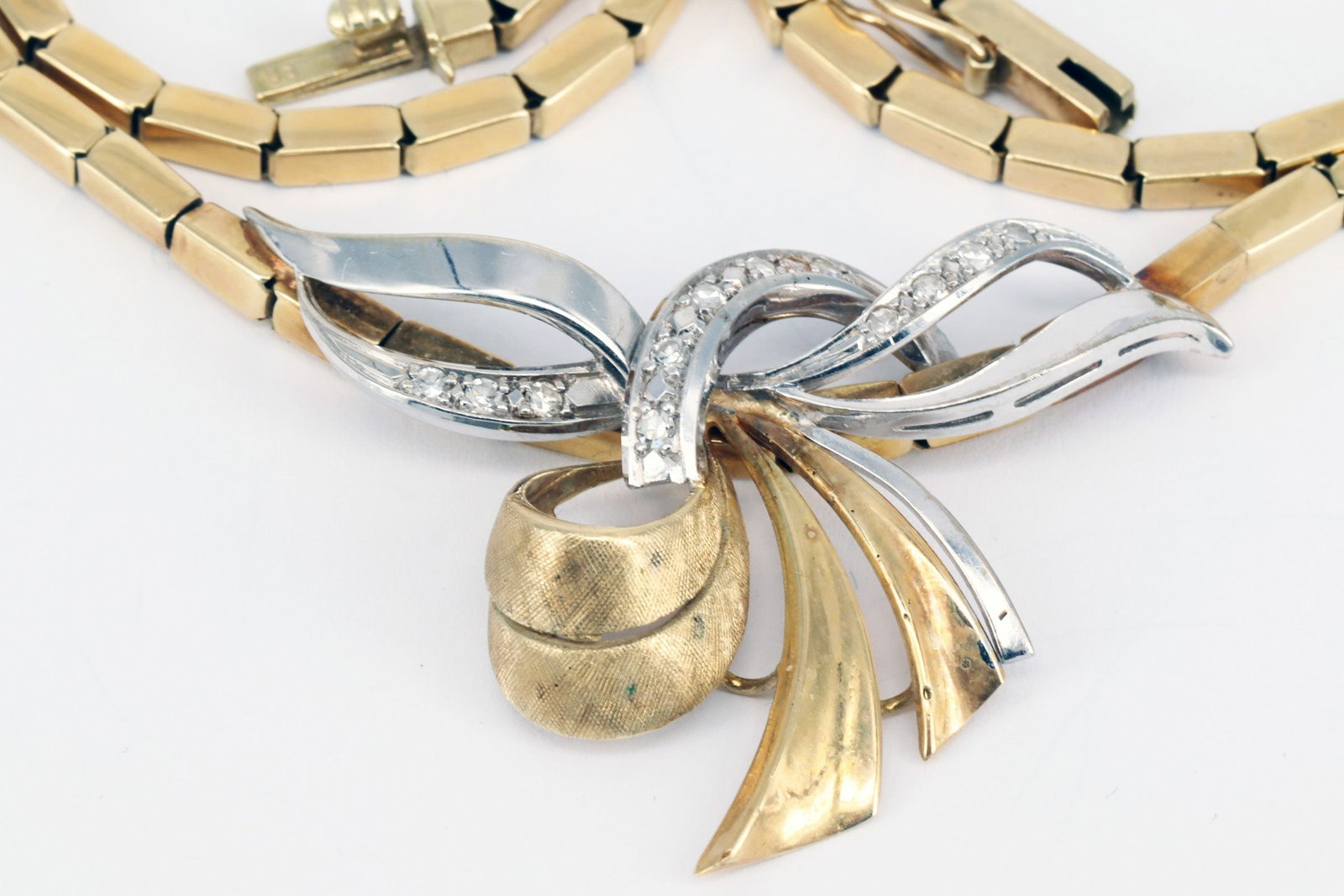 Necklace, 585 yellow gold, 24.62 g, with a bow - 2