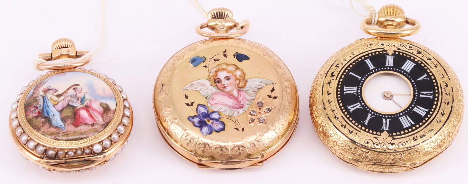 3 ladies' pocket watches, 20, 29, 35 - 7