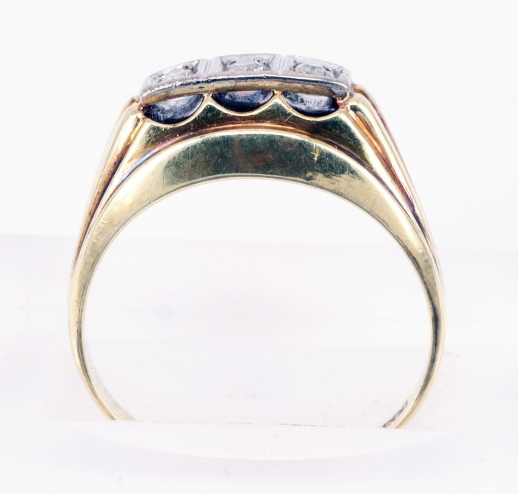3 rings, all gold, showing signs of wear. - 5