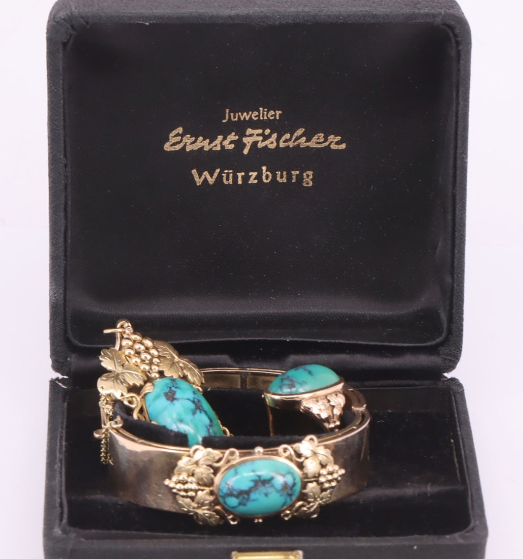 Set with gold and turquoise, 585 GG, 56.2 g - 3