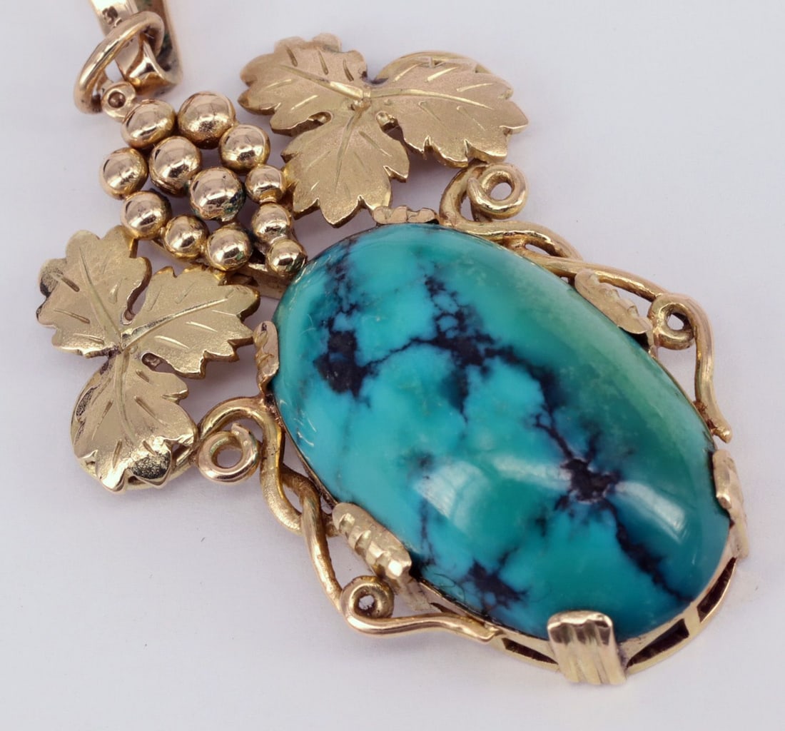 Set with gold and turquoise, 585 GG, 56.2 g - 7