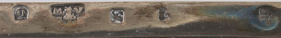Pair of silver candlesticks - 2
