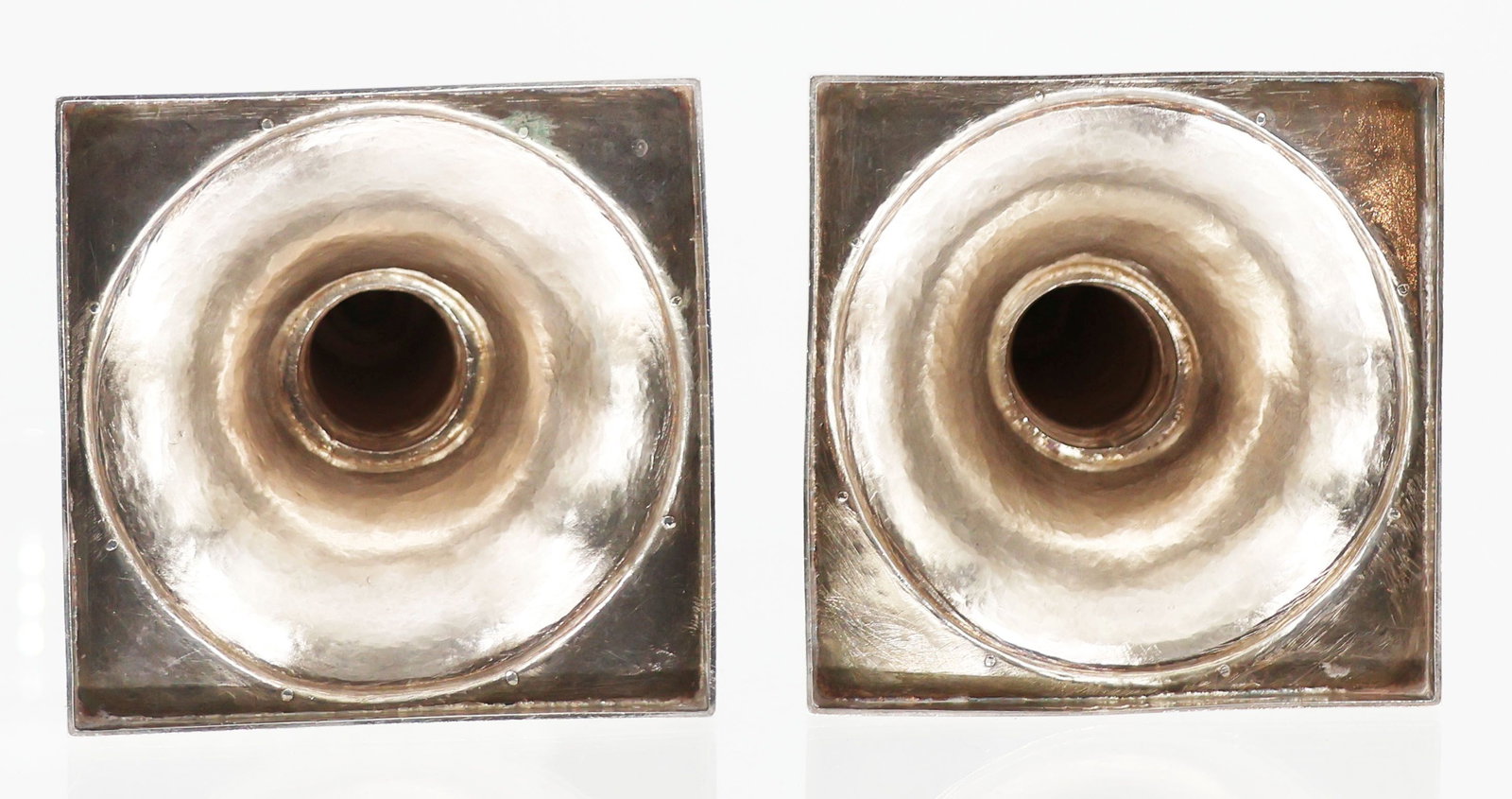 Pair of silver candlesticks - 3