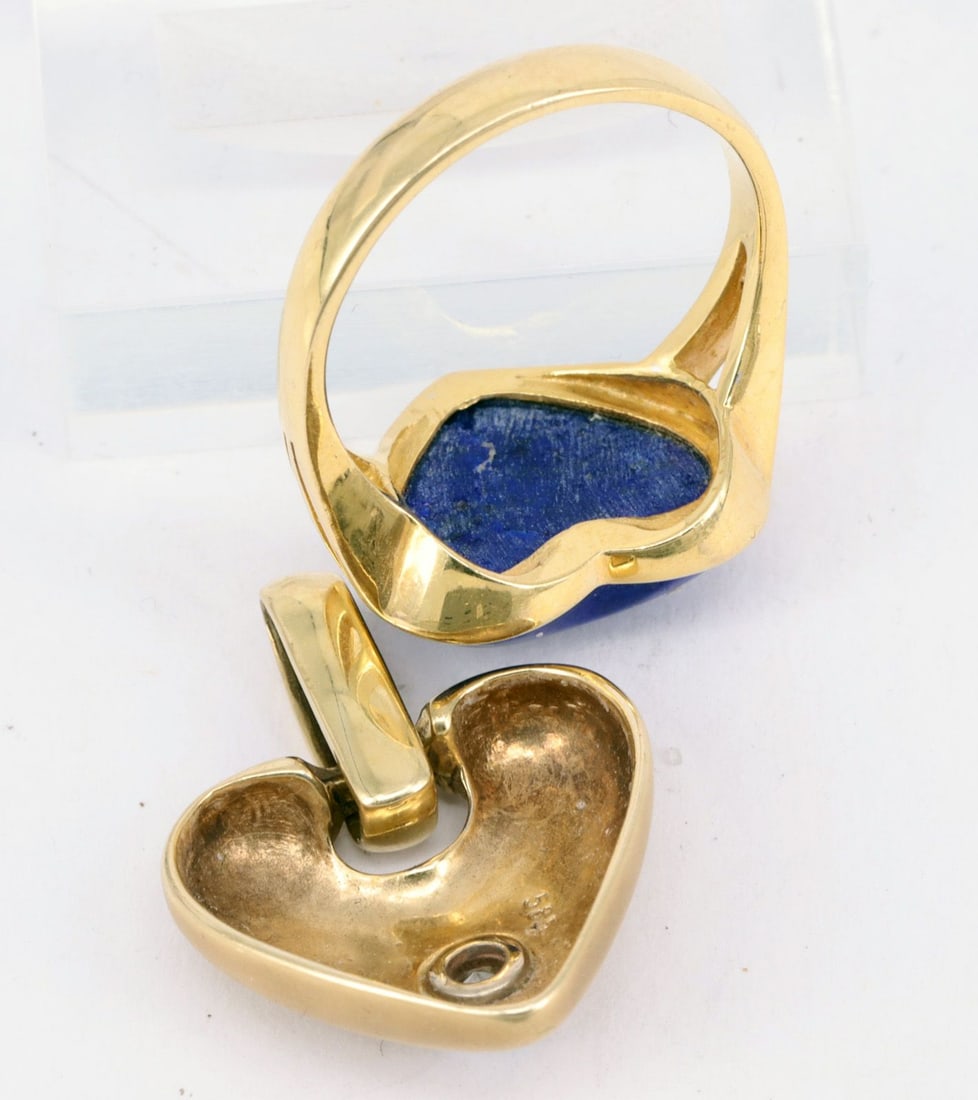 2 Hearts: Ring, 14k gold, 5.5 g. - 5