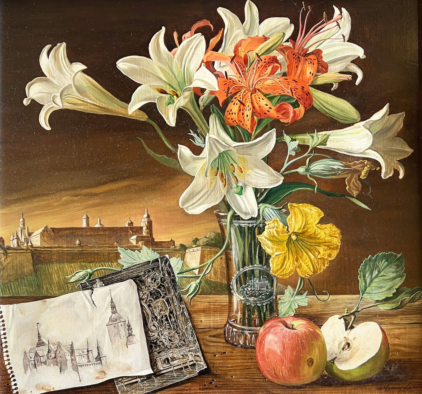 Wolfgang Lenz (1925-2014), floral still life (1 of 4)