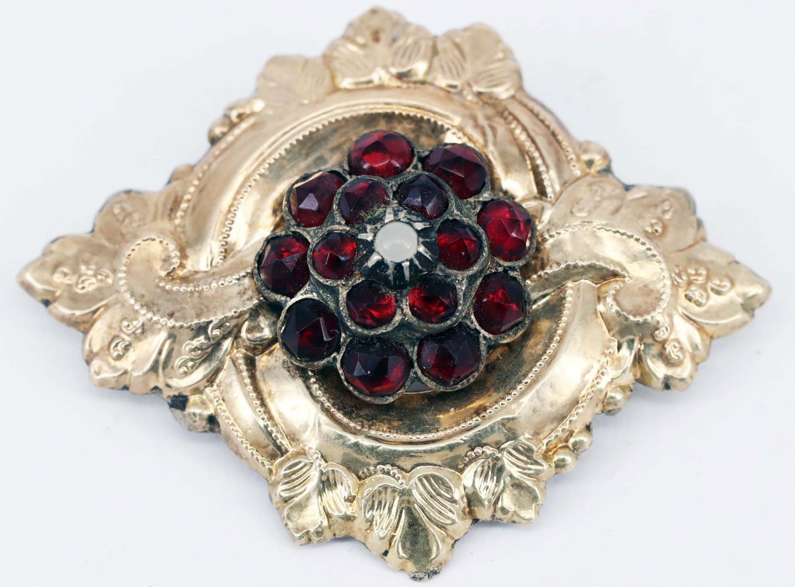 2 brooches, Biedermeier, circa 1850, signs of age - 2