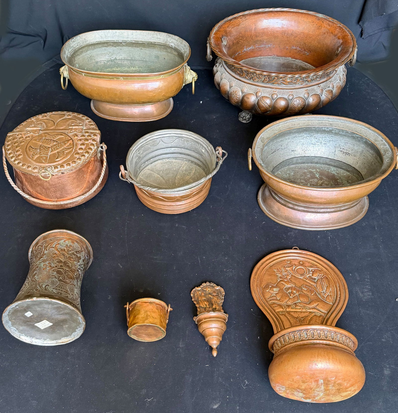 Large collection of copper items, 18th/19th century, - 12