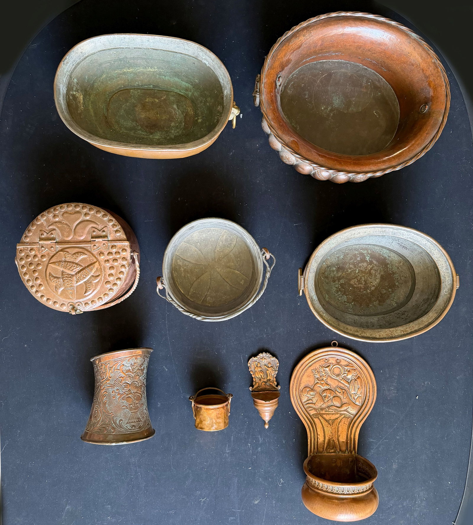 Large collection of copper items, 18th/19th century, - 5