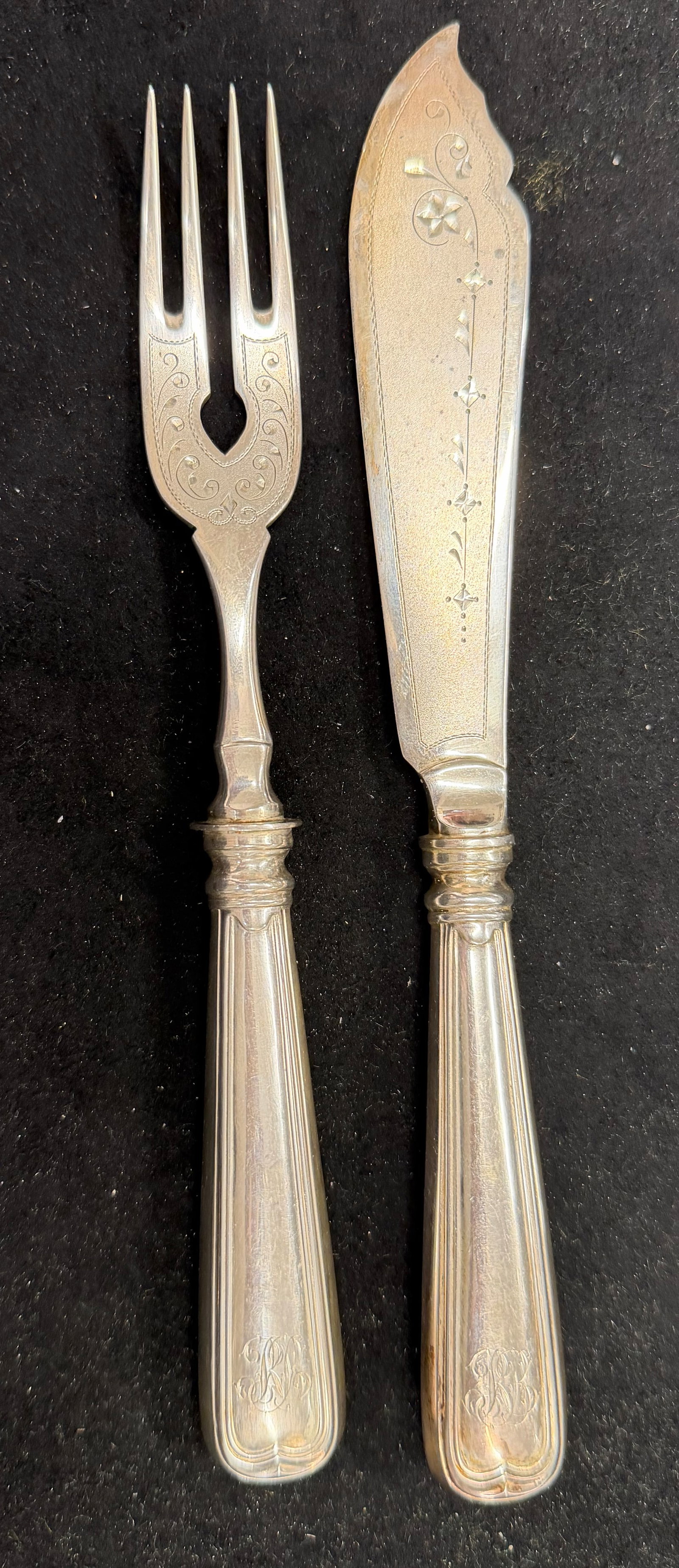 Sterling silver, fish cutlery set for 18 people - 4