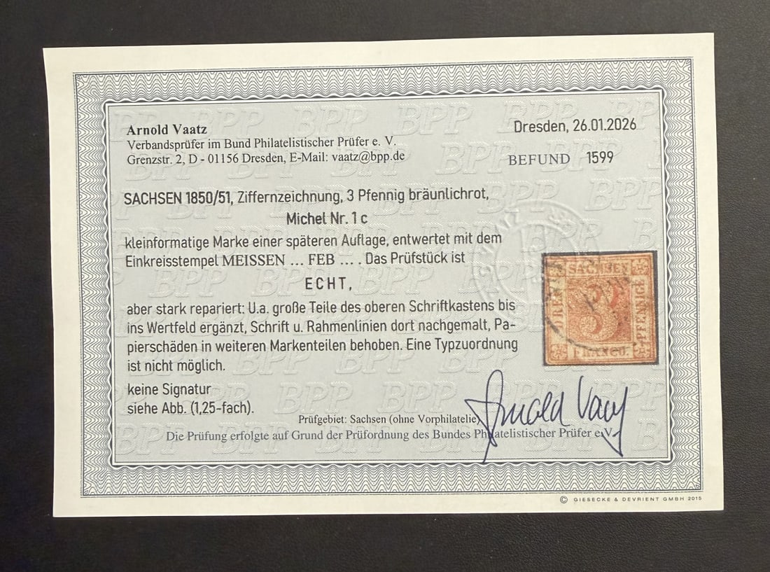 2 x Sachsendreier stamp - 3
