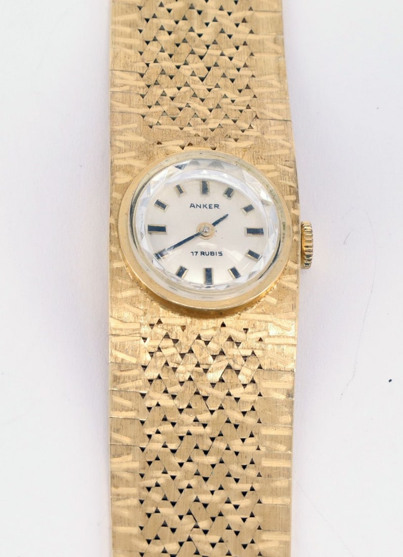 Anker, women's wristwatch, 14K yellow gold, - 2