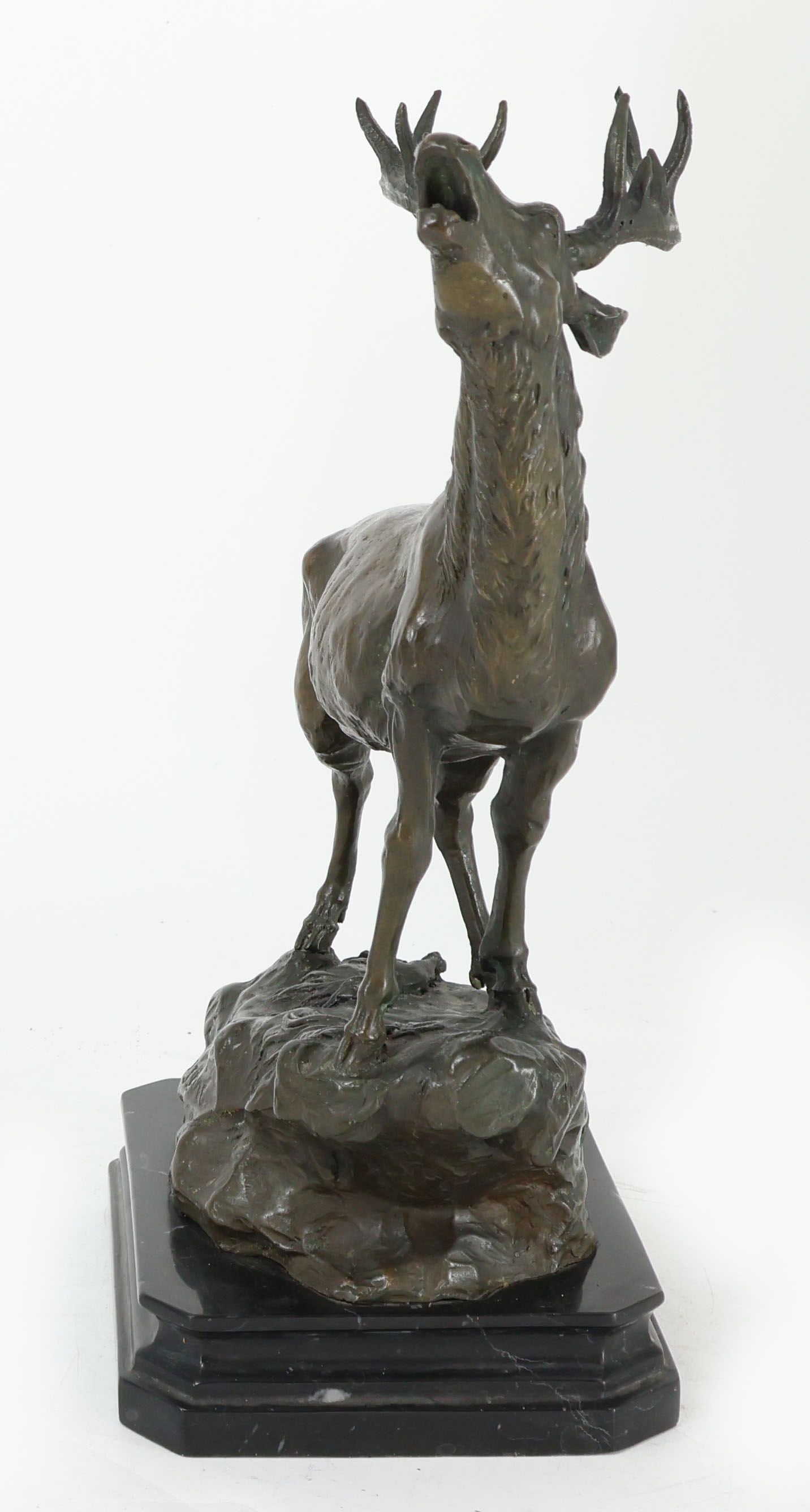 Roaring Stag, bronze - 3