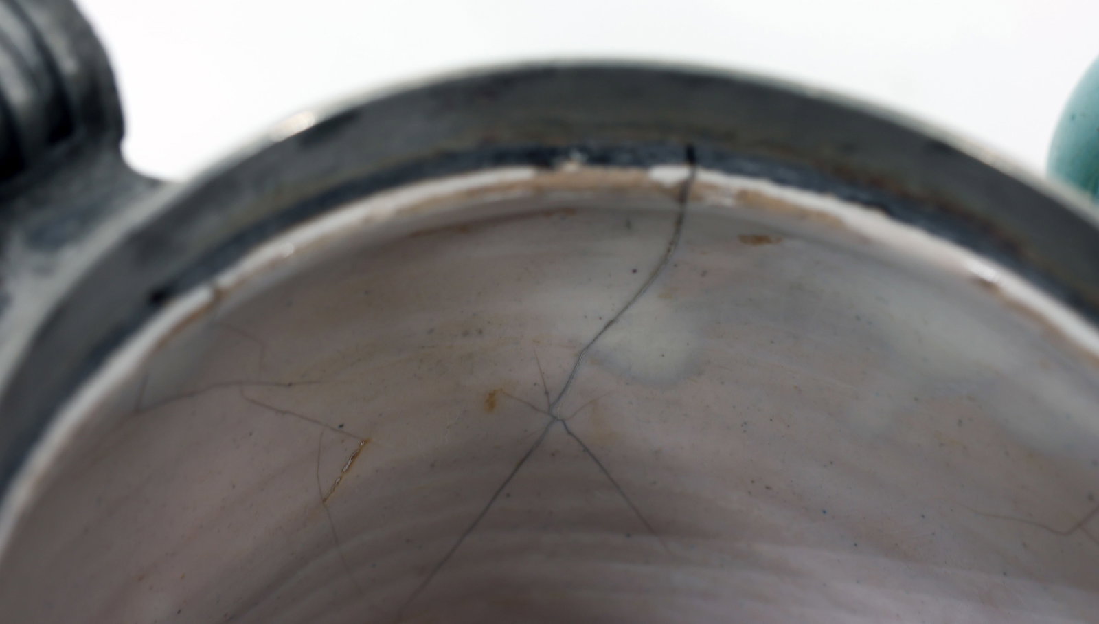3 cylindrical jugs, faience, also from Schrezheim, - 3