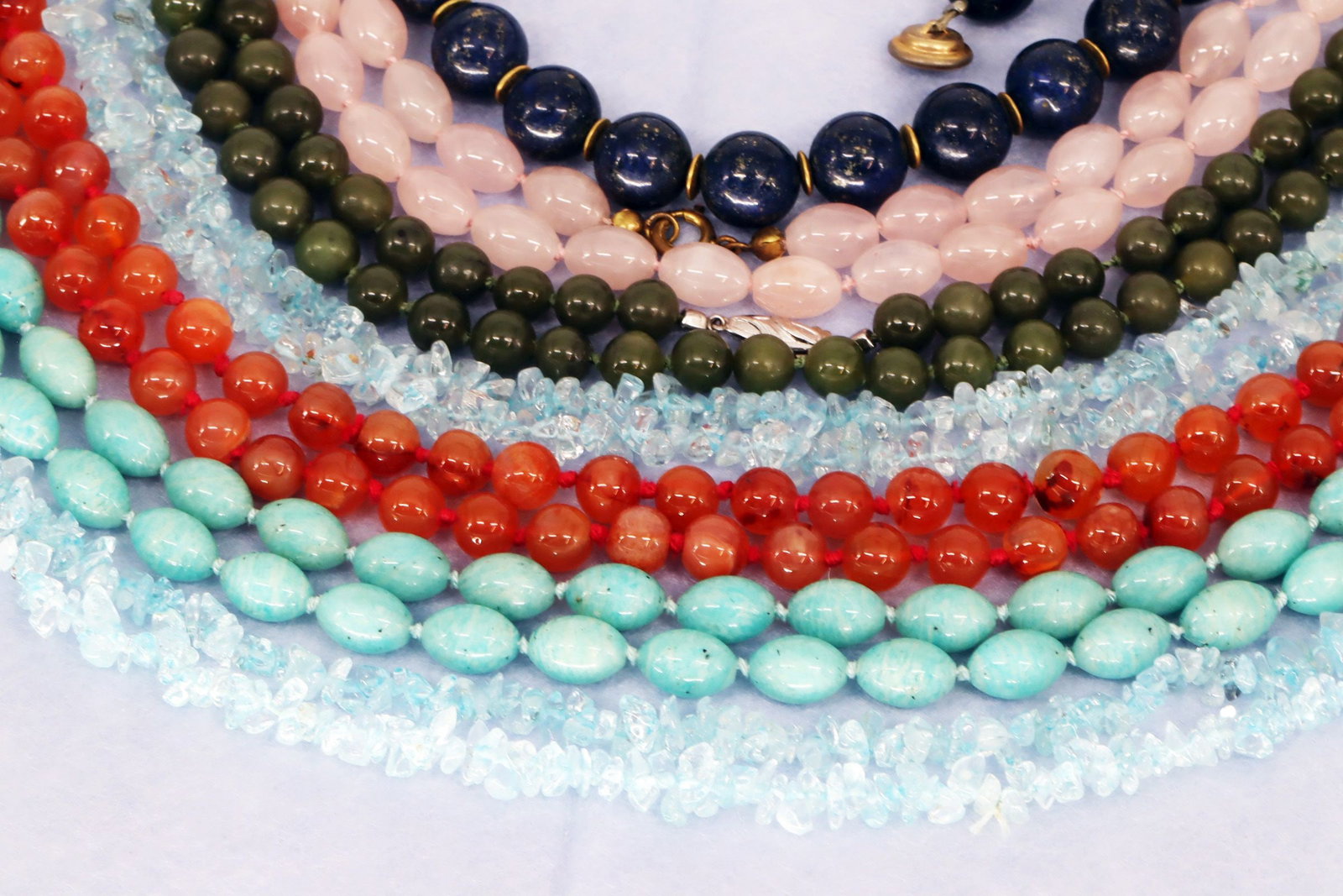 Assortment of various necklaces, - 4