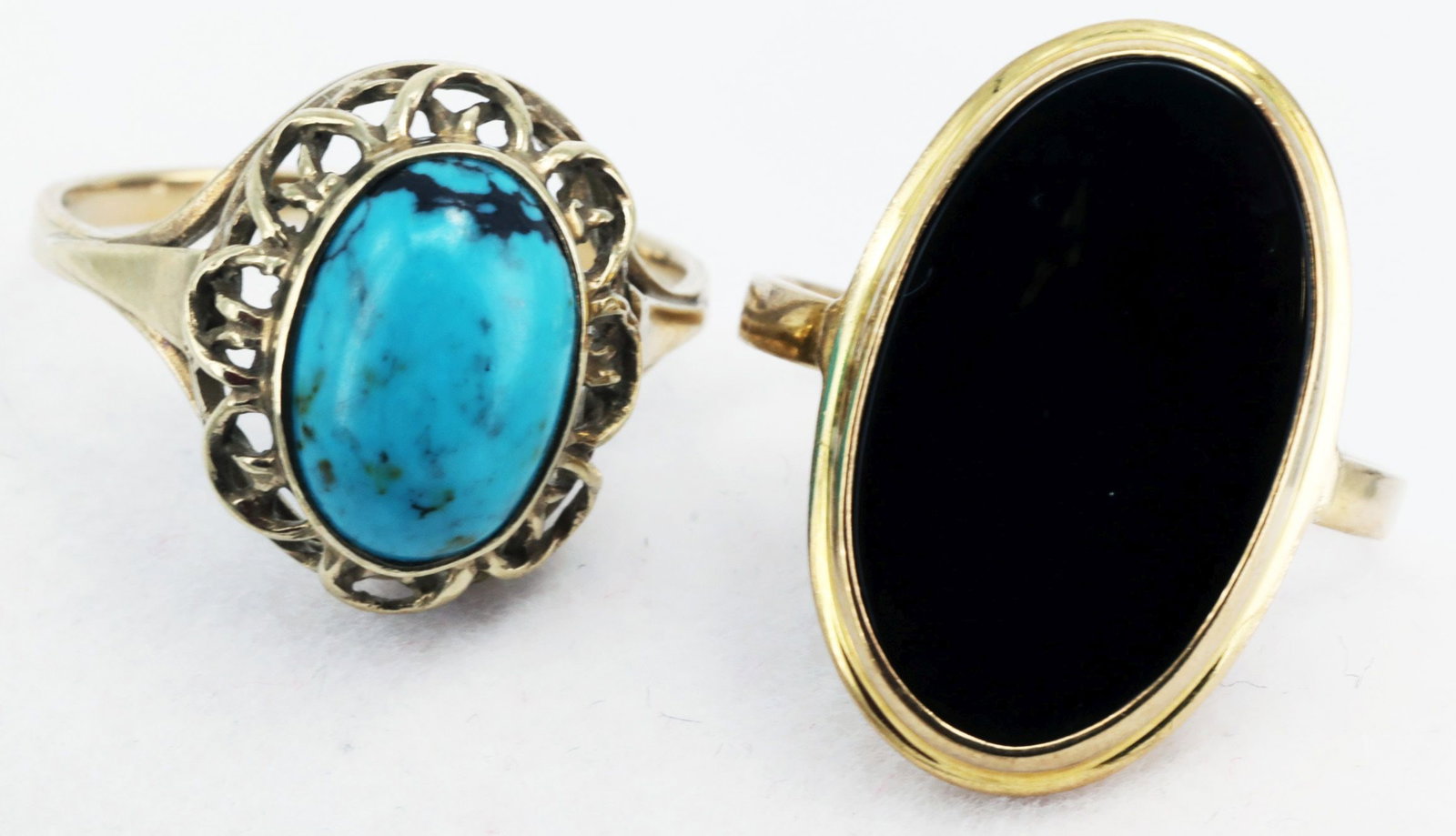 2 rings, 14k yellow gold, 5.5 g, signs of wear. - 3