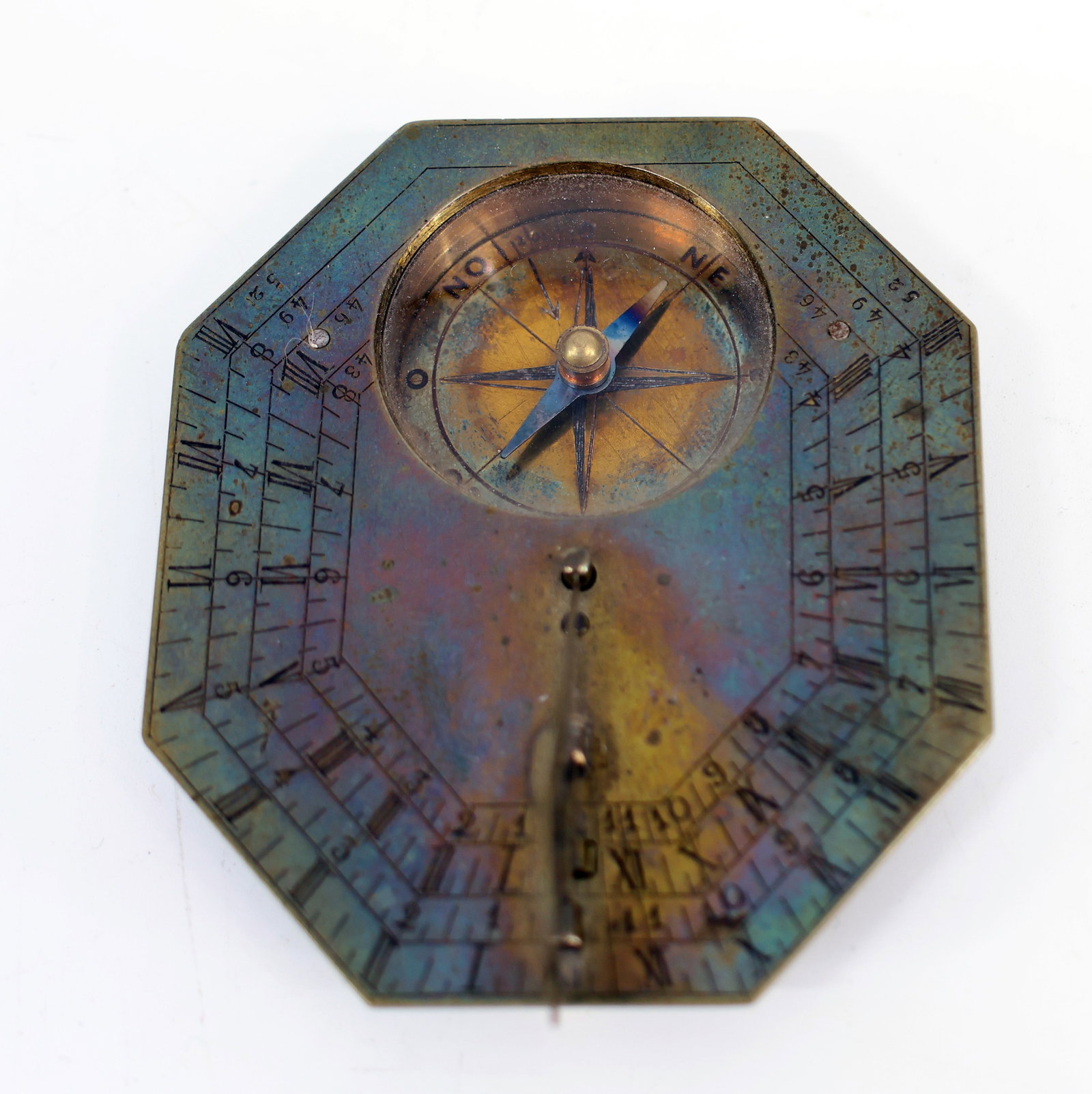 Collection of historical travel sundials, compasses - 7