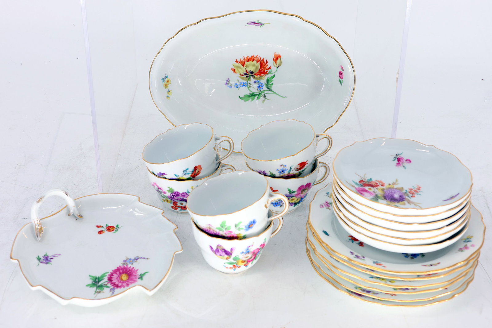 Meissen, Colorful Flower, coffee service, - 6