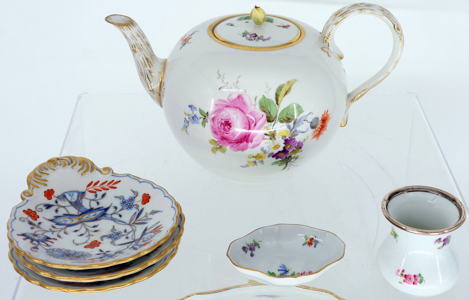 Meissen, Colorful Flower, coffee service, - 7