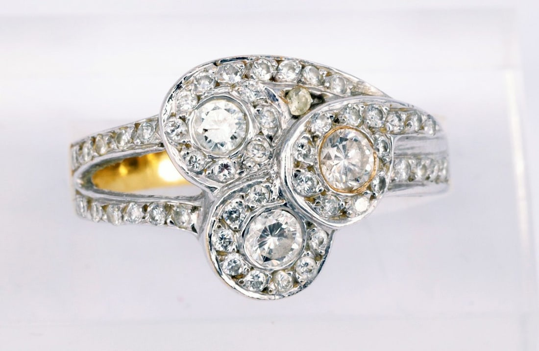 Rings, gold, with diamonds (tested), signs of age - 4