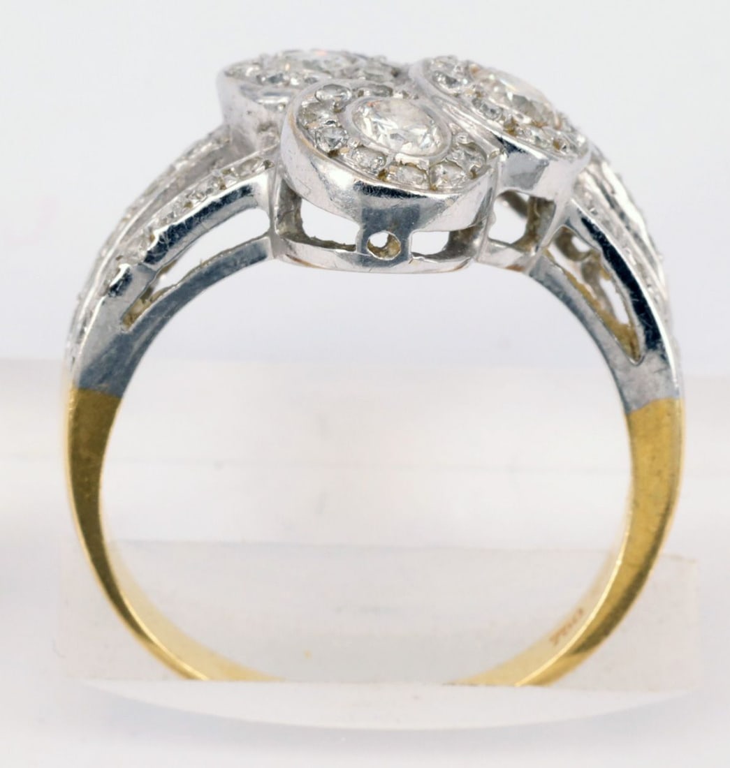 Rings, gold, with diamonds (tested), signs of age - 6